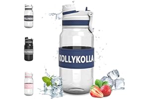 KollyKolla Gourde Enfant 500ML, Gourde Sport avec paille, Bouteille d'eau sans BPA, Réutilisable gourde sport, Gourde Enfant Anti-Fuite, Plastique Bouteille pour Sport, Gym, Camping, École, Cyclisme
