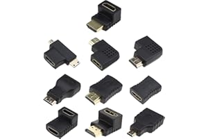 Be In Your Mind Zestaw mieszanych adapterów HDMI, HDMI na Mini HDMI/Micro HDMI HDMI żeńskie męskie pozłacane złącze konwertera interfejsu