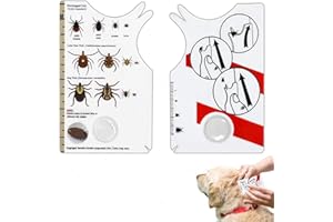 Avigers 3 tarjetas de garrapatas con lupa para humanos, niños, perros y gatos, tarjeta de garrapatas para personas al aire libre, camping y mascotas, tarjeta de tick para eliminar suavemente las