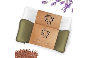 Hihealer Silk Eye Mask Set of 2 Lavender Weighted for Sleeping, Yoga, Spa, Meditation, Wet and Cold Compresses, Self-Care Relaxation Gifts Women