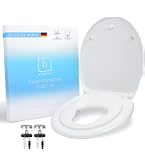Siège WC Adob Familial Avec Anneau Enfant Magnétique - Abattant Frein De Chute Duroplast - Nettoyage Facile