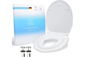 Benkstein® Abattant de WC de qualité supérieure pour enfants et familles - Ovale - Blanc - Avec système d'abaissement automatique Softclose - Lunette WC - Siège de toilette magnétique intégré