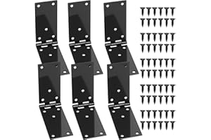 LiYiJiKeJi 6 Pz Nastro per Casse, Cerniera Cassapanca, Cerniere per Porte Resistenti, Cerniera a Scomparsa, Cerniere Connettore per Mobili Scatole Porte in Legno Armadi (200 x 45 mm)