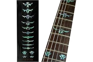 INLAYSTICKERS Inlay - Adhesivo para diapasón de guitarra y bajo, diseño de hojas de abulón