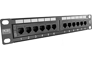 DYNAMODE DYNA-PPAN-12-10 LMS DATA 12 Port Cat5E Patch Panel for 10-Inch Enclosure