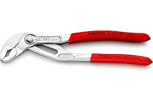Knipex Cobra Szczypce nastawne do rur nowej generacji chromowane, Z antypoślizgowego tworzywa sztucznego 180 mm 87 03 180