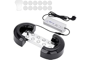 MUALROUS 10 cabezales Nebulizador Ultrasónico De 7L/H Humidificador De Niebla Ultrasónico Fuente De Alimentación Impermeable De 350W Para La Halloween Césped La Rocalla Invernadero Estanque