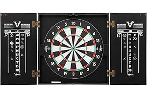 Viper Hideaway, Set con armadietto con bersaglio per il gioco delle freccette all'interno, con freccette con punta in acciaio, tavola reversibile con opzione per il gioco del baseball, due set di