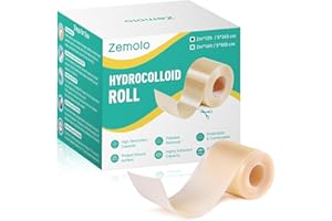 Zemolo Hydrocolloid Roll 5cmx3.65m, Rotolo di Cerotti Idrocolloidali Autoadesivi Traspirante e Impermeabili Rotolo Idrocolloidale