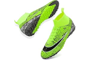 VTASQ Zapatos de Fútbol Hombre FG/AG Profesionales Alta Botas de Fútbol Niños Spike Aire Libre Atletismo Training Zapatillas de Fútbol Zapatillas de Deporte Entrenamiento