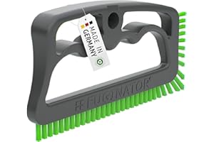 Made in Germany FUGINATOR Brosse à Joints Grise/Verte - Brosse de Nettoyage pour Nettoyer Les Joints dans la Salle de Bain, Les Toilettes, la Cuisine, etc - Brosse maniable pour Les Joints