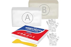 YUMCRAFT Epoxidharz Knete 340g, 2 Komponenten Knetmasse Löcher für Reparieren Lecks, Rissen, Füllen, Modellieren - Epoxy Knete Metallkleber Knetmasse für Metall, Keramik, Fliesen, Kunststoff, Holz(Weiß)