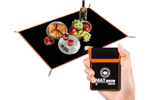 RUVVDR Couverture Pique Nique ImperméAble Tapis de Plage，LéGer Tapis Pique Nique Couverture de Camping pour Plage, Picnic, Parc,Voyage,Pliable (Noir, 70 X 110 CM)