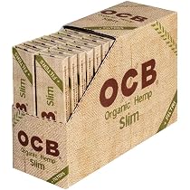 ROOR Organic Hemp Slim Papers – 8 Heftchen, Je 32 Blättchen + 32 Tips, Aus Hanf
