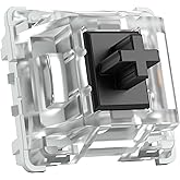 Glorious PC Gaming Race Gateron Black Switches, 120 adet, oyun klavyesi i&ccedil;in doğrusal ve sessiz anahtarlar, y&uuml;ksek uyumluluk,