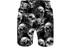 Loveternal Hombre Pantalones Cortos de Playa Secado Rápido Bañador Estampado Beach Shorts