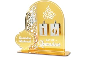ANOTION Ramadan Advent Calendar - Ramadan Decorations for Home DIY Ramadan Countdown Calendar Ramadan Mubarak Decorations Ramadan Advent Calendar 2024 Eid Mubarak Decorations Ramadan Table Décor