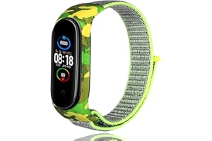 Keecuty Bransoletka kompatybilna z Xiaomi Mi Band 6, Xiaomi Mi Band 5, regulowana, nylonowa, zapasowa, kompatybilna z Xiaomi Mi Band 4/Xiaomi Mi Band 3, dla kobiet i mężczyzn