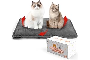 Mora Pets Manta autocalentado Gato Cama térmica sin Electricidad y baterías cojín de Calor Innovador e ecológico Manta termica 76 x 52 CM