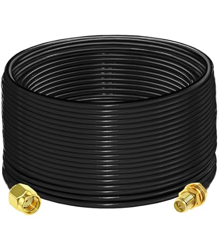 Prolunga Cavo Antenna SMA 2x20m Nero - Per Router 4G/5G LTE MIMO, Connettori SMA Femmina/Maschio - Foto 6
