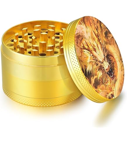 2.5 Inch Large Metal Herb Grinder - Aluminum Tobacco Crusher (4-Piece)