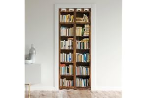 LOUSSIESD Books Door Curtain for Doorway Privacy - Vintage Library Bookshelf Closet Cover for Bedroom Living Room - Kids, Boys, Girls, Students School Set - 86x203cm