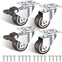 Lot De 20 Petites Roulettes De 25 Mm Pour Meubles - Roulettes En Caoutchouc - Roulettes Fixes