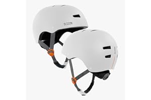 OLSSON & BROTHERS OLSSON - Casque Urban Rider - Tailles S à L (54-58 cm) - Réglable - Homologué - Résistant aux Chocs 360° - Doublure Amovible - Ventilation - pour trottinettes, Rollers, vélos et Skate (Blanc, M)