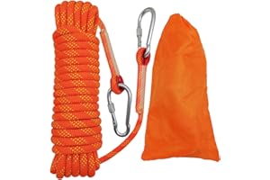 ‎HAIY 10mm Seil, Mehrzweck-Seil, Strapazierfähiges Seil für den Außen- und Innenbereich, Camping, Wandern, Bootfahren, Angeln, Heimwerkerarbeiten und Heimprojekte (Orange, 20m)