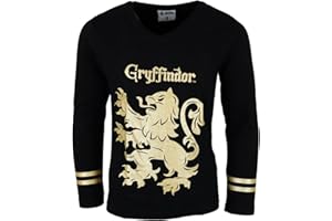 E PLUS M Harry Potter Langarmshirt Kinder Jungen Mädchen 134–164 – Hogwarts Quidditch & Häuser-Logos – Verschiedene Motive – Baumwolle