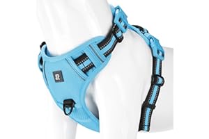 RUOXZZSU Arnés Perro Grande Mediano Pequeño Arnés Pecho Antitirones Perros Reflectantes Adiestramiento y Correr