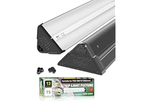 LUCKY HERP T5 Reptile Light Fixture Combo Kit 8W, 30% UVA+10% UVB Light Reptile Kit(Up to 200%), 100-250V UVA UVB Reptile Light for Amphibian, Tortoise, Lizard, Bearded Dragon