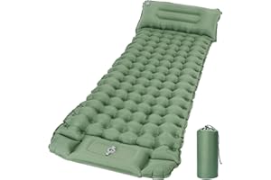 CARBURATEUR Matelas Camping autogonflant Matelas Gonflable avec Pompe à Pied intégrée Idéal pour Le Camping et Les Voyages Confortable et Peu encombrant