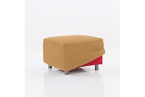 MAXIFUNDAS FUNDAS DE SOFA & CHAISE LONGUE MAXIFUNDAS - Funda de Puff XL RELIVE Amarillo. Válido para Puffs de 60 a 90 cm Cada Lado
