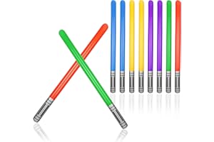 FunX Inflatable Lightsabers Set of 10 - Laser Sword Accessory for Costumes, Theme Parties and Children's Birthdays - 90 cm