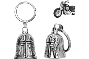 XNZMYN 2 stycken Guardian Bell motorcykel klockor, rostfritt stål motorcykel klocka lyckobringare, motorcykel klockhängare krom för motorcykel tillbehör eller nyckelring