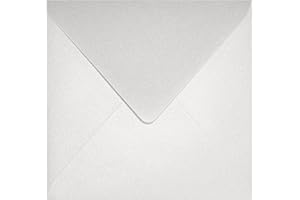 Netuno 25 buste quadrate bianco perlato 153x 153 mm 120g Aster Metallic White buste di lusso bianche perlescenti per biglietti invito partecipazioni matrimonio battesimo compleanno buste perla