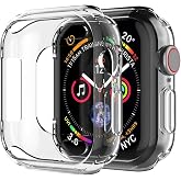 Microsonic Apple Watch SE 40mm i&ccedil;in Kılıf 360 Full Round Soft Silicone Şeffaf [Watch SE 40mm ile Uyumlu Kılıf - Şeffaf]