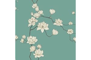 Fiula Tapeta samoprzylepna w kwiaty, zielona, beżowa, tapeta samoprzylepna, tapeta ścienna, wodoszczelna, winylowa, folia samoprzylepna, folia dekoracyjna, folia do mebli do salonu, sypialni, styl