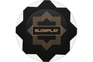 SLOWPLAY Fiches da poker Nash Clay | 50 pezzi di fiches da poker Texas Holdem [senza valore], fiches da poker vuote 14g | Esecuzione e design squisiti (Bianco)