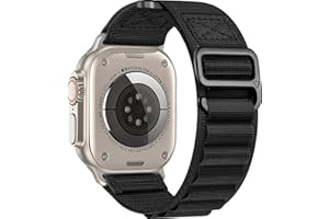 Netolo Alpine Loop Kompatibel mit Apple Watch Ultra Armband 49mm 45mm 44mm 42mm für Herren, Weich Nylon Geflochtenes Ersatzarmband Sport Loop für Apple Watch Ultra 2/iWatch Series 9 8 7 6 5 4 3 2 1 SE