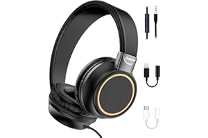 SMEIWANR Kinder Kopfhörer, Kabel Kopfhörer für Kinder, Einstellbar, Faltbare Over Ear Schallschutz Kinderkopfhörer with 3,5 mm Jack für Kinder/Jugendliche/Knaben/Mädchen/Handy/PC