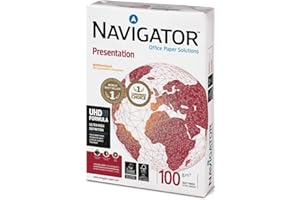 NAVIGATOR OFFICE PAPER SOLUTIONS Navigator Presentation – Papel A4 100 g/m² | 1 Resma de 500 Hojas Blancas