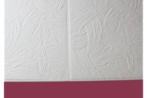 EAN Pannello polistirolo decorativo per soffitto e parete effetto 3D isolante termico - spessore 1cm - dimensioni 50x50cm decosa, Confezione da 20mq (ZAGREB)