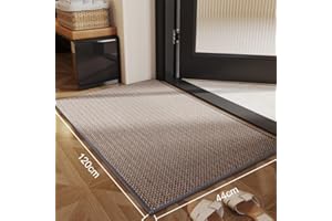 Taywes Kitchen Rug Washable Non-Slip Hemp Like Woven Kitchen Mat Kitchen Rug Stain Absorbent Mat Natural Rubber Back Suitable for Kitchens and Dining Room 44 x 120 cm