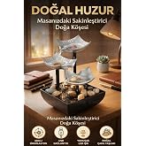 CNGZSHOP 3 Katlı LED Işıklı Dekoratif Su Şelalesi, USB'li Masa&uuml;st&uuml; Feng Shui Huzur Şelalesi, &Ccedil;ok Renkli