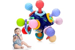 PROACC Baby Toys 0-6 Months, Baby Rattle Sensory Toy with Storage Box, Newborn Rattle Teether Toys Shaker Grab Baby Infant Newborn Toys Early Educational Toys for 3 6 9 12 Month Boys Girls Gifts