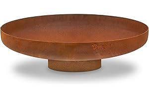 BBQ-Toro Braciere Ø 80 cm | effetto ruggine | supporto con piede | ruggine | braciere per il giardino, Garden Fire Pit, Fire Bowl