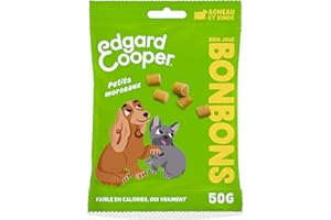 Edgard & Cooper Friandises pour Chien Petits Bonbons Naturels Chien Adulte sans Cérales, Sachet de 1x50, Agneau & Dinde