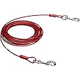 Amazon Basics Tie-Out Cable/ Leash for Dogs Up to 57 kg | 30 Feet | Red | Large Size | Durable Metal Clips for Quick and Easy Connections